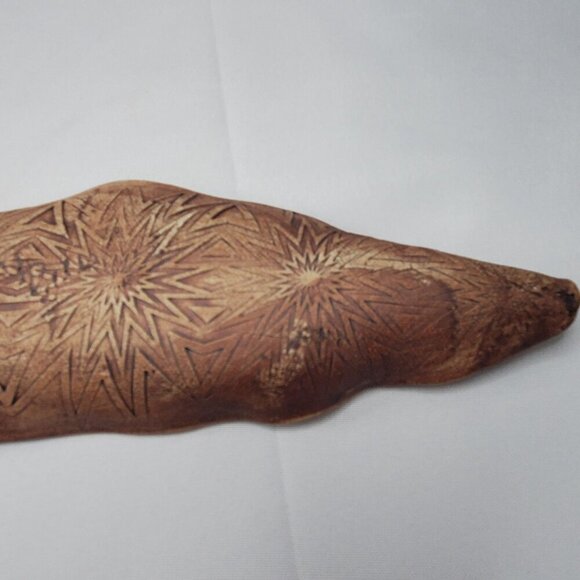 Hand-made Pottery Dragonfly Leaf-Shaped Jewelry Trinket Tray Dish 9.5" Long - Picture 9 of 14